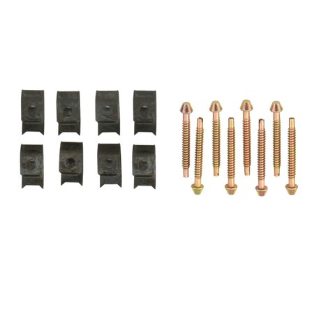 Kingston Brass Surface Mount Clip 8 Clips Pack, Brushed KSHDWR8